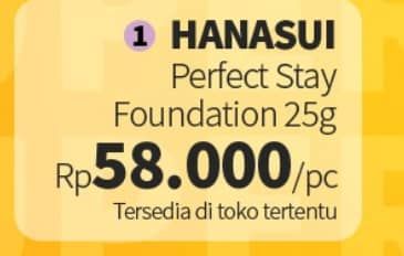 Promo Harga Hanasui Perfect Stay Foundation 25 gr - Guardian