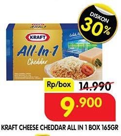 Promo Harga KRAFT All in 1 Cheddar 165 gr - Superindo