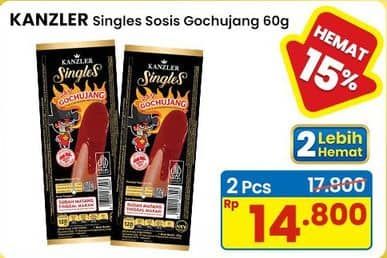 Promo Harga Kanzler Sosis Single Gochujang 60 gr - Indomaret