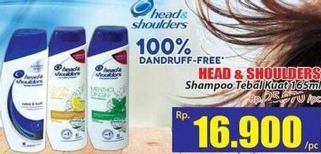 Promo Harga HEAD & SHOULDERS Shampoo Tebal Kuat 165 ml - Hari Hari