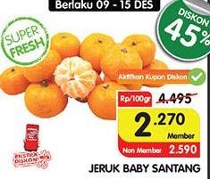 Promo Harga Jeruk Baby Shantang per 100 gr - Superindo