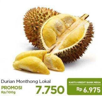 Promo Harga Durian Monthong Lokal per 100 gr - Carrefour