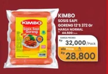 Promo Harga Kimbo Sosis Sapi Goreng 372 gr - Carrefour