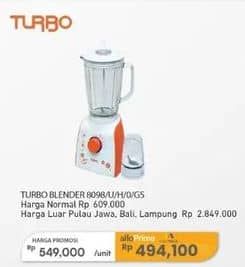Promo Harga Turbo EHM 8098 Blender Kaca 2L  - Carrefour