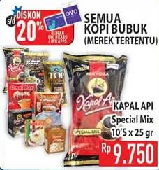 Promo Harga Kapal Api Kopi Bubuk Special Mix per 10 sachet 25 gr - Hypermart