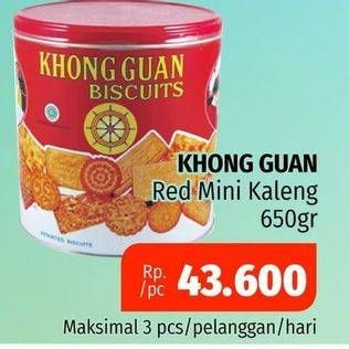 Promo Harga KHONG GUAN Assorted Biscuit Red Mini 650 gr - Lotte Grosir
