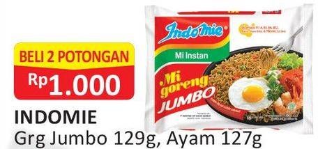 Promo Harga INDOMIE Mi Goreng Jumbo per 2 pcs 128 gr - Alfamart