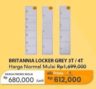 Promo Harga Transliving Britannia Locker Grey  - Carrefour