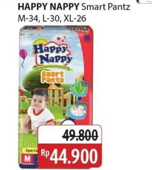 Promo Harga Happy Nappy Smart Pantz Diaper L30, M34, XL26 26 pcs - Alfamidi