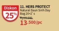 Hers Protex Naturals Daun Sirih 22 pcs Diskon 25%, Harga Promo Rp13.500, Harga Normal Rp18.000