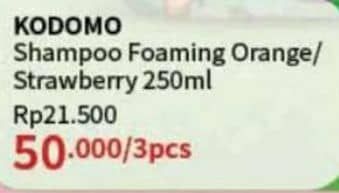 Promo Harga Kodomo Foaming Shampoo Strawberry, Orange 250 ml - Guardian
