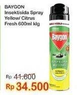 Promo Harga BAYGON Insektisida Spray Yellow Fresh Scent, Citrus Fresh 600 ml - Indomaret