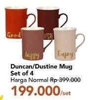 Promo Harga Mug Set Duncan, Dustine 4 pcs - Carrefour