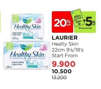 Promo Harga Laurier Healthy Skin Day Wing 22cm 9 pcs - Watsons