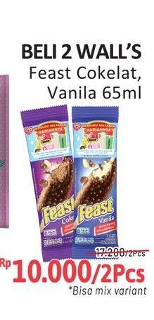 Promo Harga Walls Feast Chocolate, Vanilla 65 ml - Alfamidi