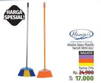 Promo Harga HAWAII Alaska Yarish/NAGATA Torina Sapu Plastik  - LotteMart