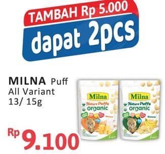 Promo Harga Milna Nature Puffs Organic All Variants 15 gr - Alfamidi