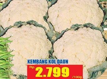 Promo Harga Kembang Kol Daun per 100 gr - Hari Hari