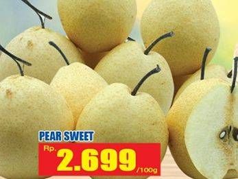 Promo Harga Pear Sweet per 100 gr - Hari Hari