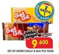 Promo Harga Get Git Wafer Chocolate, Cheese 102 gr - Superindo