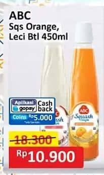 Promo Harga ABC Syrup Squash Delight Jeruk Florida, Leci 460 ml - Alfamart