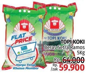 Promo Harga Topi Koki Beras Setra Ramos 5 kg - LotteMart