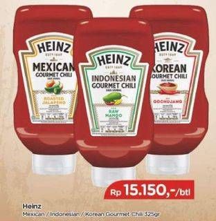 Promo Harga HEINZ Gourmet Chili Indonesian, Korean, Mexican 325 gr - TIP TOP
