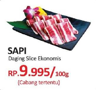 Promo Harga Daging Sapi Slice per 100 gr - Yogya