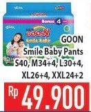 Promo Harga Goon Smile Baby Pants S40, M34+4, L30+4, XL26+4, XXL24+2  - Hypermart