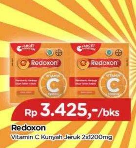 Promo Harga Redoxon Tablet Kunyah 500mg 2 pcs - TIP TOP