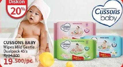 Promo Harga Cussons Baby Wipes Mild Gentle 50 sheet - Guardian