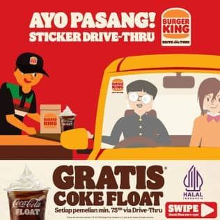 Promo Harga Gratis Coke Float  - Burger King