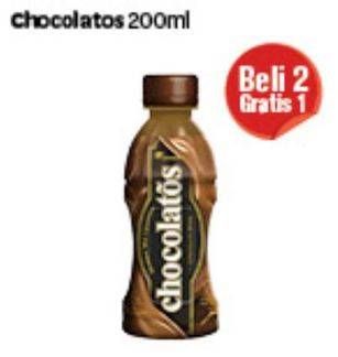 Promo Harga CHOCOLATOS Chocolate Ready To Drink per 2 botol 200 ml - Carrefour