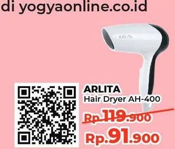Promo Harga Arlita AH-400 Hair Dryer  - Yogya