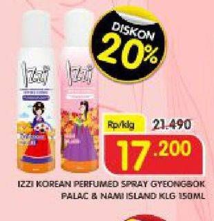 Promo Harga IZZI Korean Perfumed Spray Gyeongbok Palace, Nami Island 150 ml - Superindo