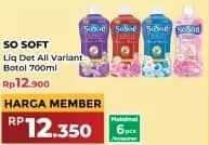 Promo Harga Sosoft Deterjen Cair All Variants 700 ml - Yogya
