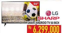 Promo Harga LG SHARP Smart/Android TV 50 inch  - Hypermart