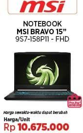MSI 9S7-158P11 - FHD  Harga Promo Rp10.675.000, Harga Sewaktu-Waktu Dapat Berubah
Ukuran Monitor 15 Inch, Free Bag Notebook