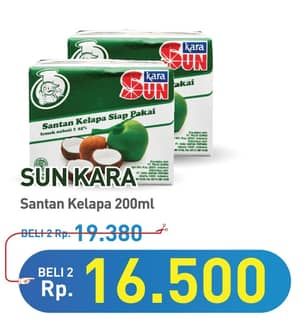 Promo Harga Sun Kara Santan Kelapa 200 ml - Hypermart