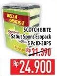 Promo Harga 3M SCOTCH BRITE Sabut Spon ID-30PS 5 pcs - Hypermart