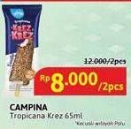 Promo Harga Campina Tropicana Krez-Krez Vanilla 65 ml - Alfamidi