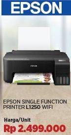 Promo Harga Epson L1250 Single Function Printer Wifi  - COURTS
