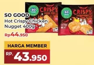 Promo Harga So Good Chicken Nugget Hot Spicy 400 gr - Yogya