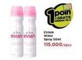 Promo Harga EVIAN Facial Spray per 2 kaleng 50 ml - Watsons