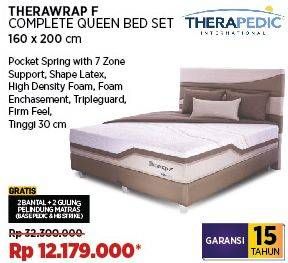 Promo Harga Therapedic Therawrap F Complete Queen Bed Set 160x200cm  - COURTS