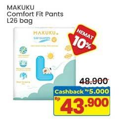 Promo Harga Makuku Comfort Fit Diapers Pants L26 26 pcs - Indomaret