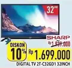 Sharp 2T-C32GD1500i  Diskon 12%, Harga Promo Rp1.699.000, Harga Normal Rp1.939.000