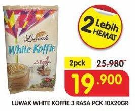 Promo Harga Luwak White Koffie per 2 pouch 10 pcs - Superindo