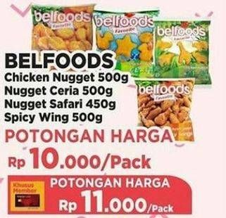 Promo Harga Belfoods Chicken Nugget/Nugget Ceria/Nugget Safari/Spicy Wing  - Yogya