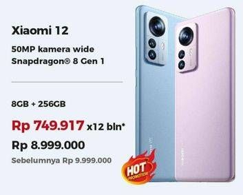 Promo Harga Xiaomi 12 8 GB + 256 GB  - Erafone